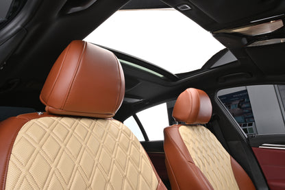 Bespoke Master Custom Fit Triumph Quilting Nappa Leaher Car Seat Cover For BMW