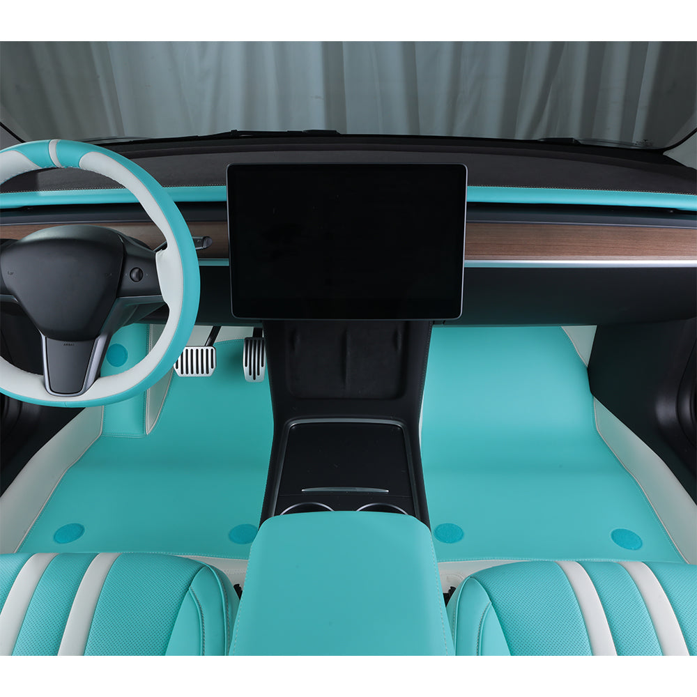 Tiffany Blue Car Floor Mat For Tesla