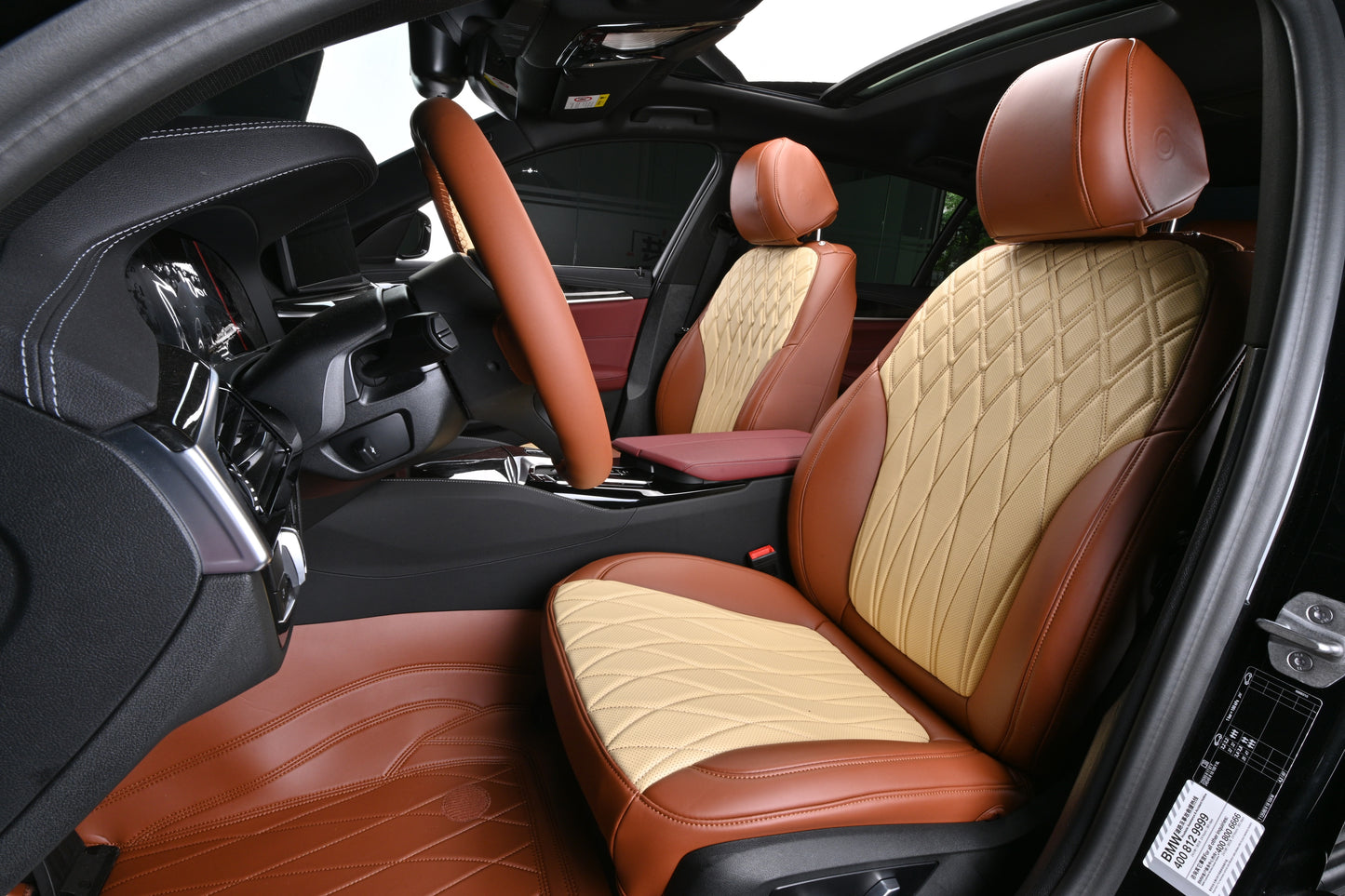 Bespoke Master Custom Fit Triumph Quilting Nappa Leaher Car Seat Cover For BMW