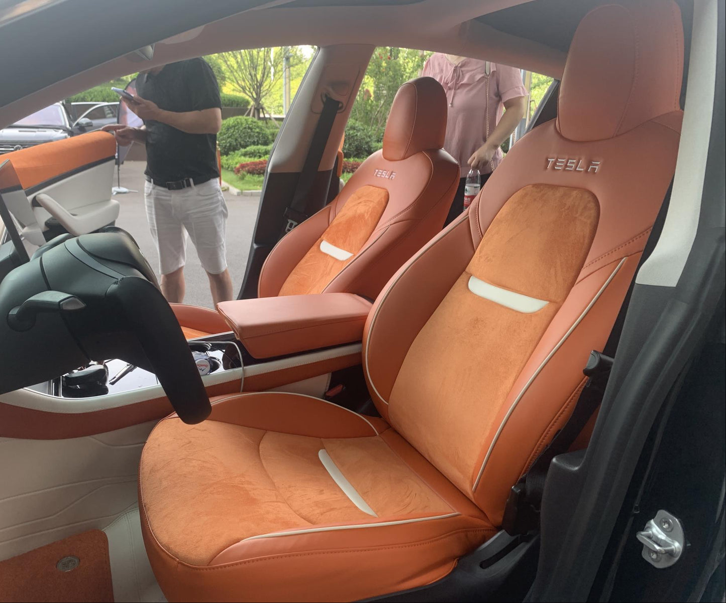 front seat cover and suede for tesla model y