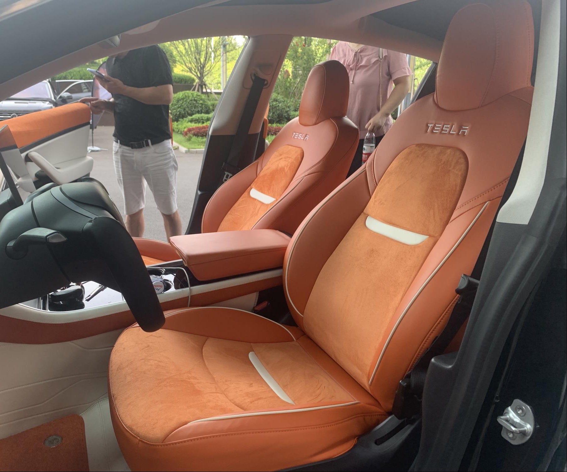front seat cover and suede for tesla model y