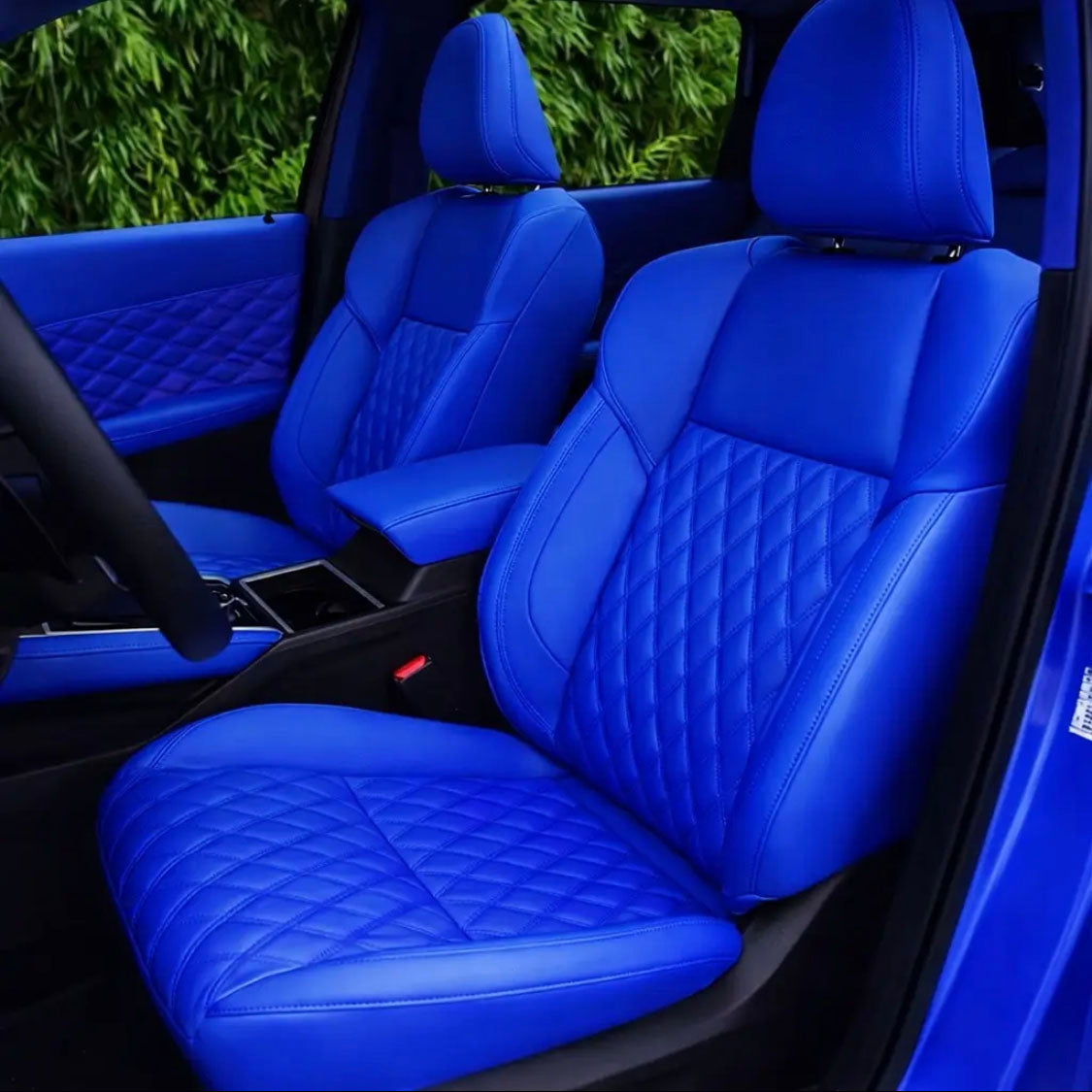 Red Leather with Diamond Stitching Car Seat Cover for Mitsubishi Outlander