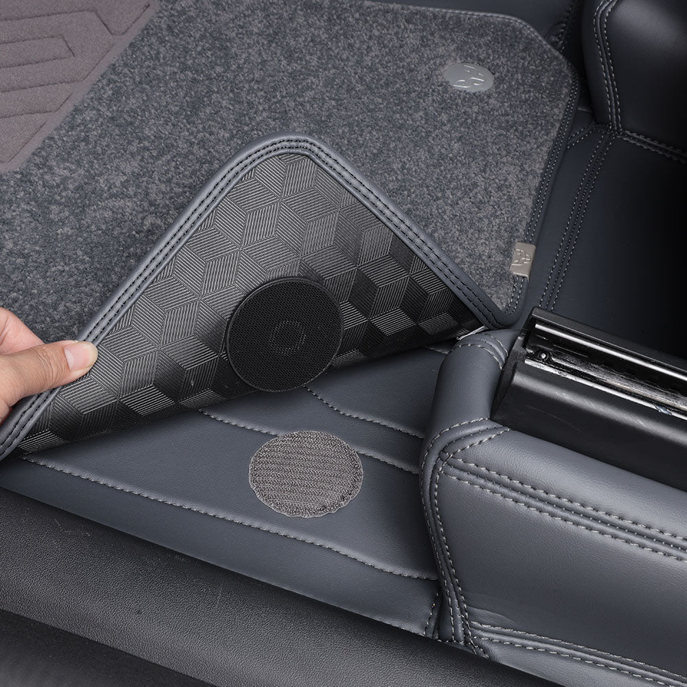 full coverage car accessories double flooring mat 