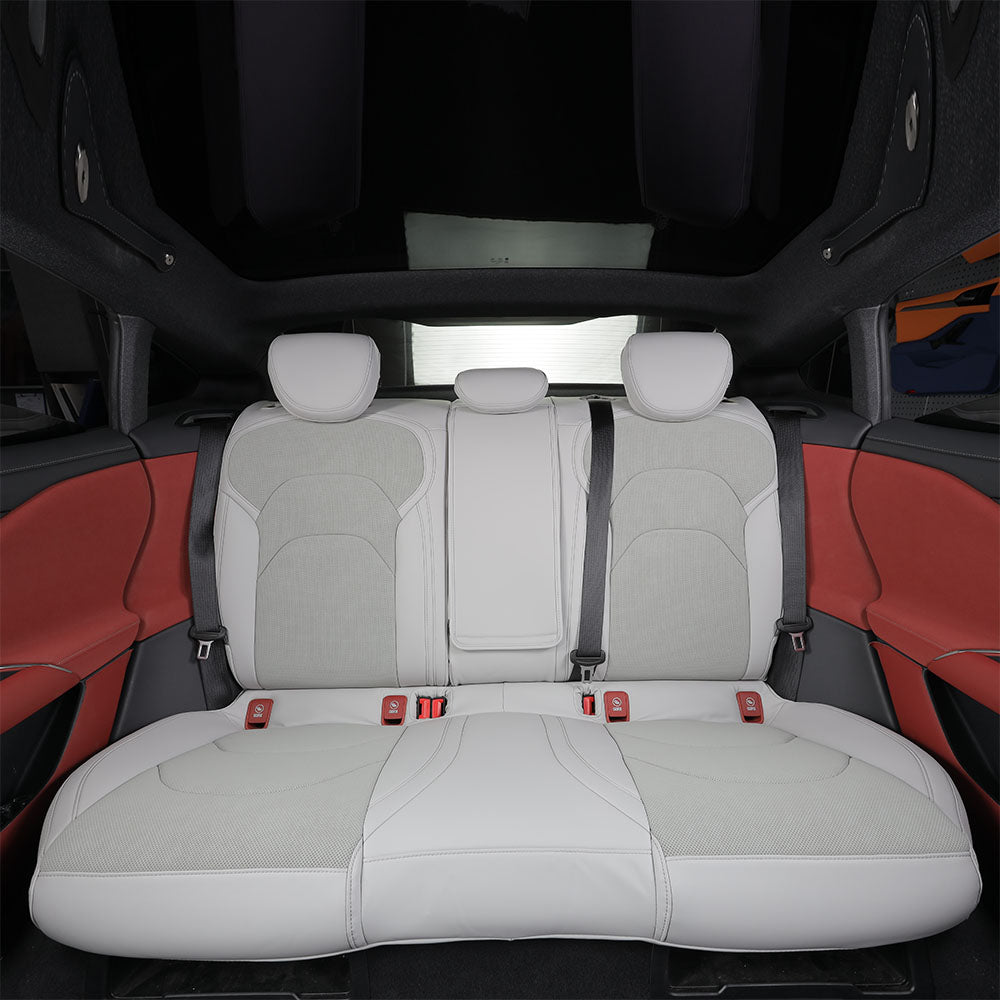 gray mottled fabric rear seat cover for xiaomi su7
