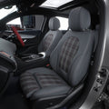 gray nappa leather and fabric seat cover for mercedes-benz