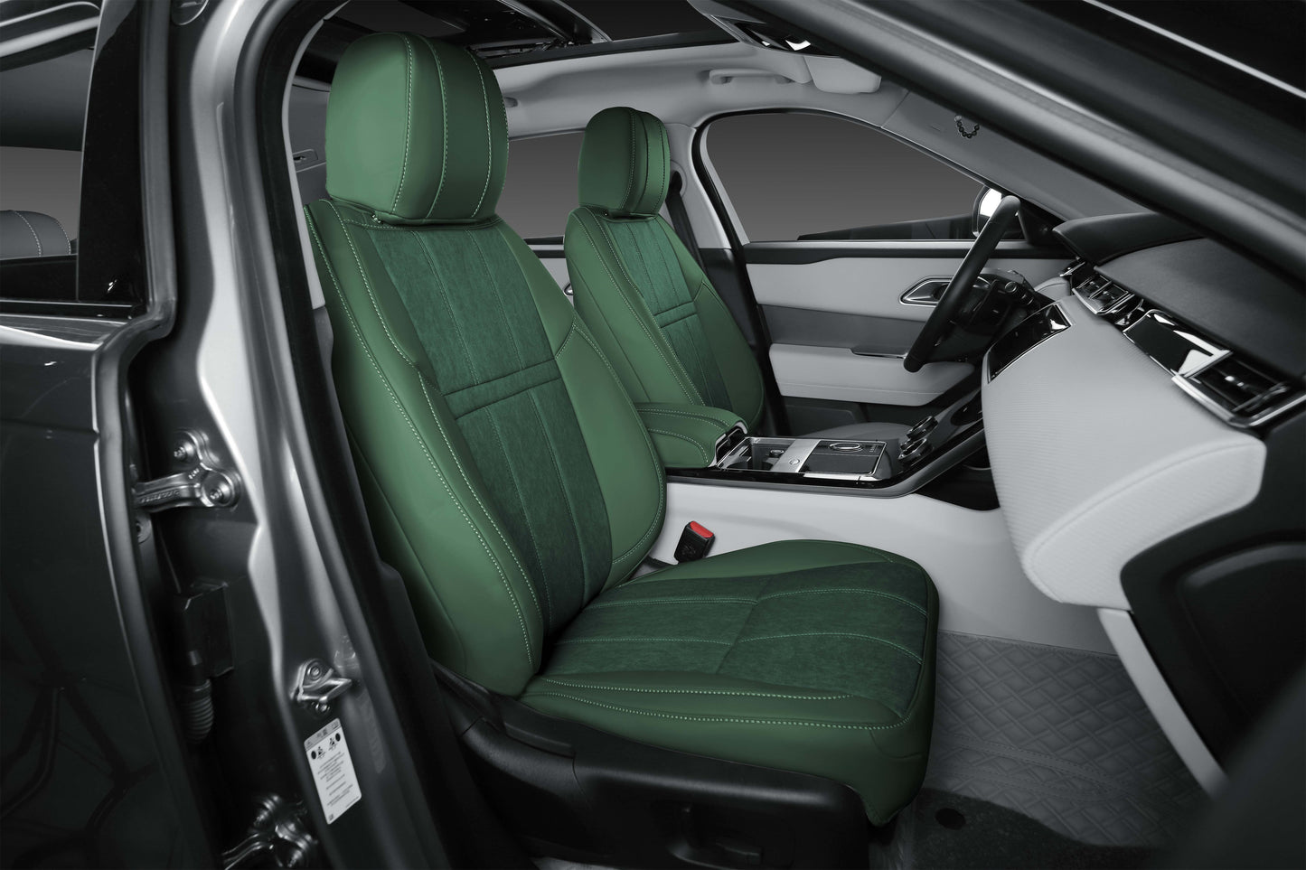 green leather velvet suede and leather car seat cover for bmw
