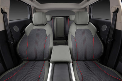 green nappa leather car seat cover with red piping for porsche