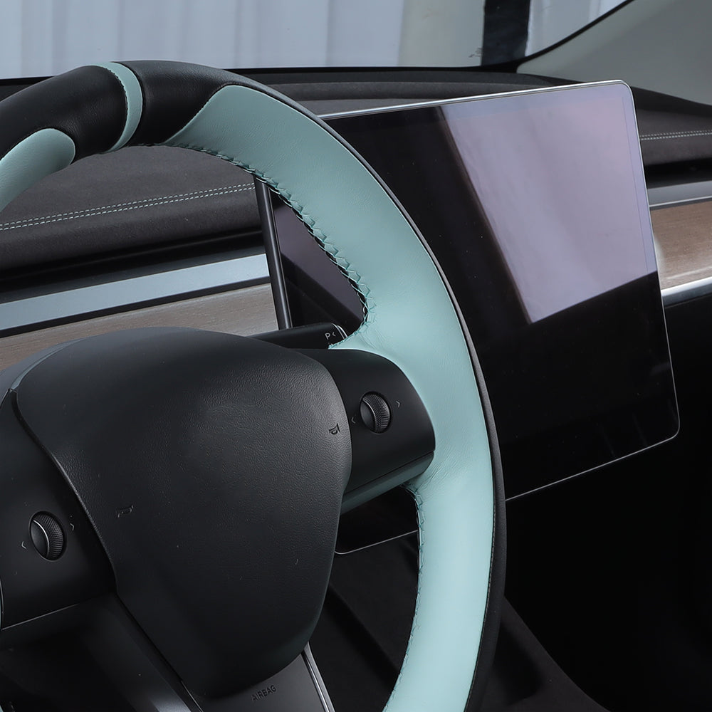 two-tone car steering wheel cover