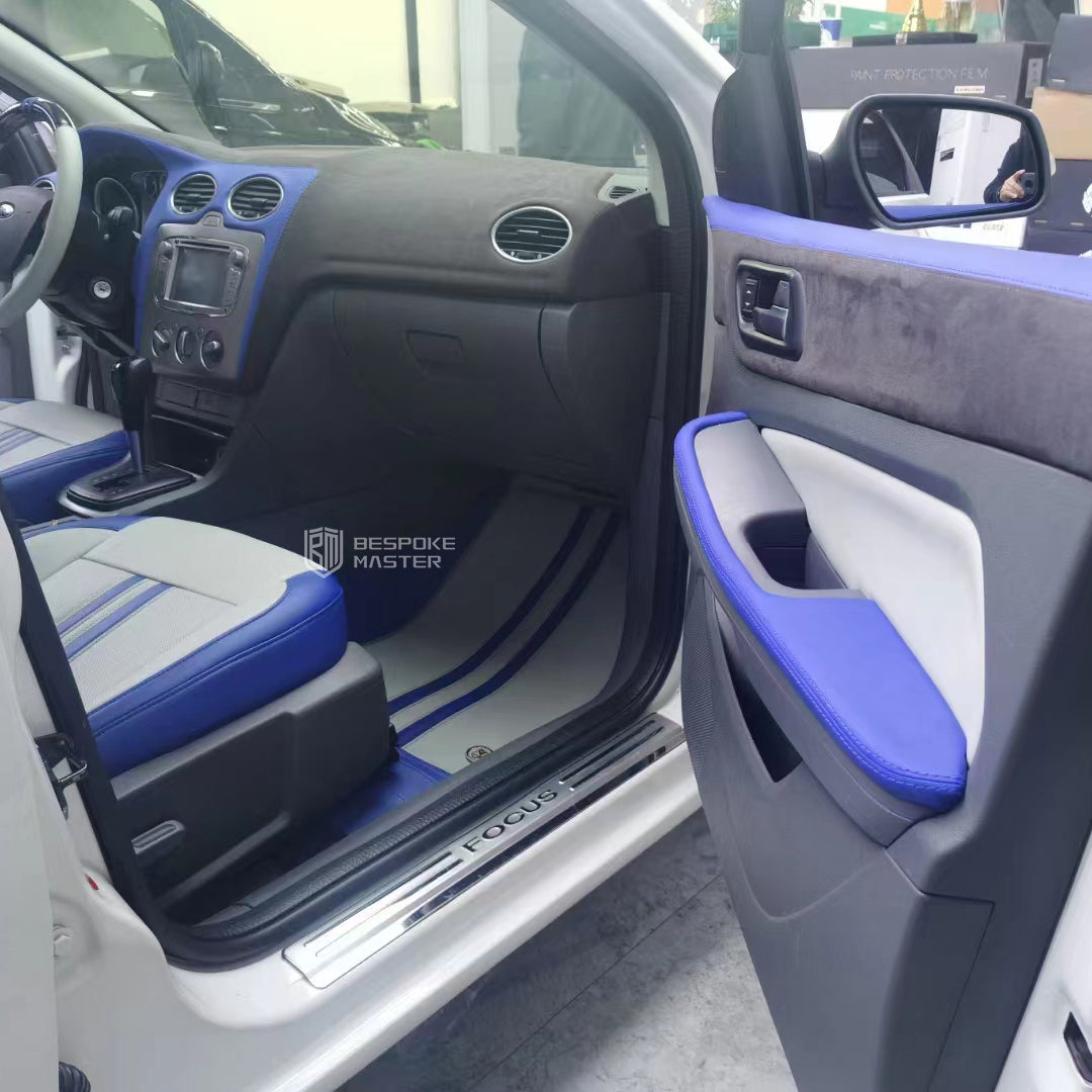 leather and suede car seat cover for ford focus