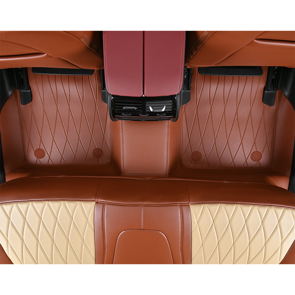 leather with embroidery rear car floor mat for bmw