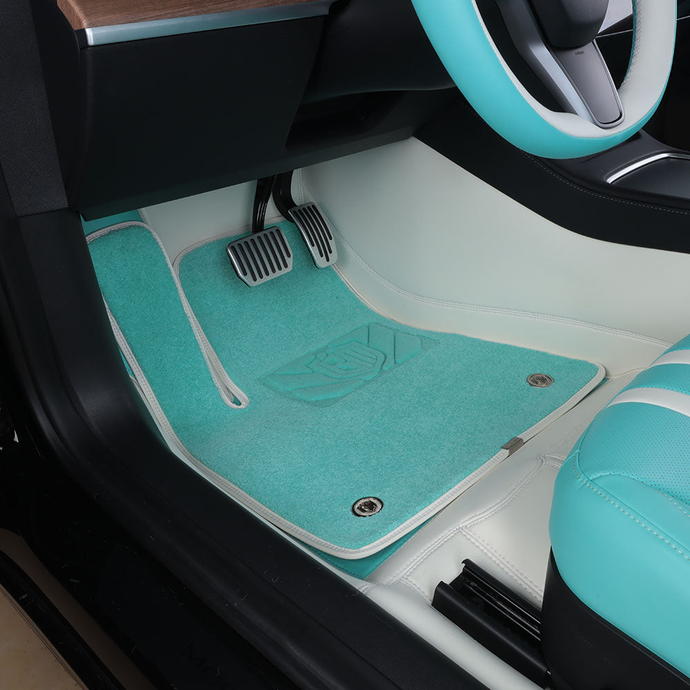 luxury leather car floor mat