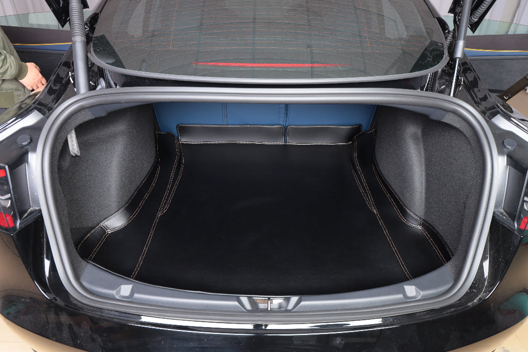 nappa leather cargo trunk mat