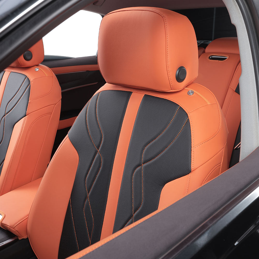 orange front car seat cover for A8L