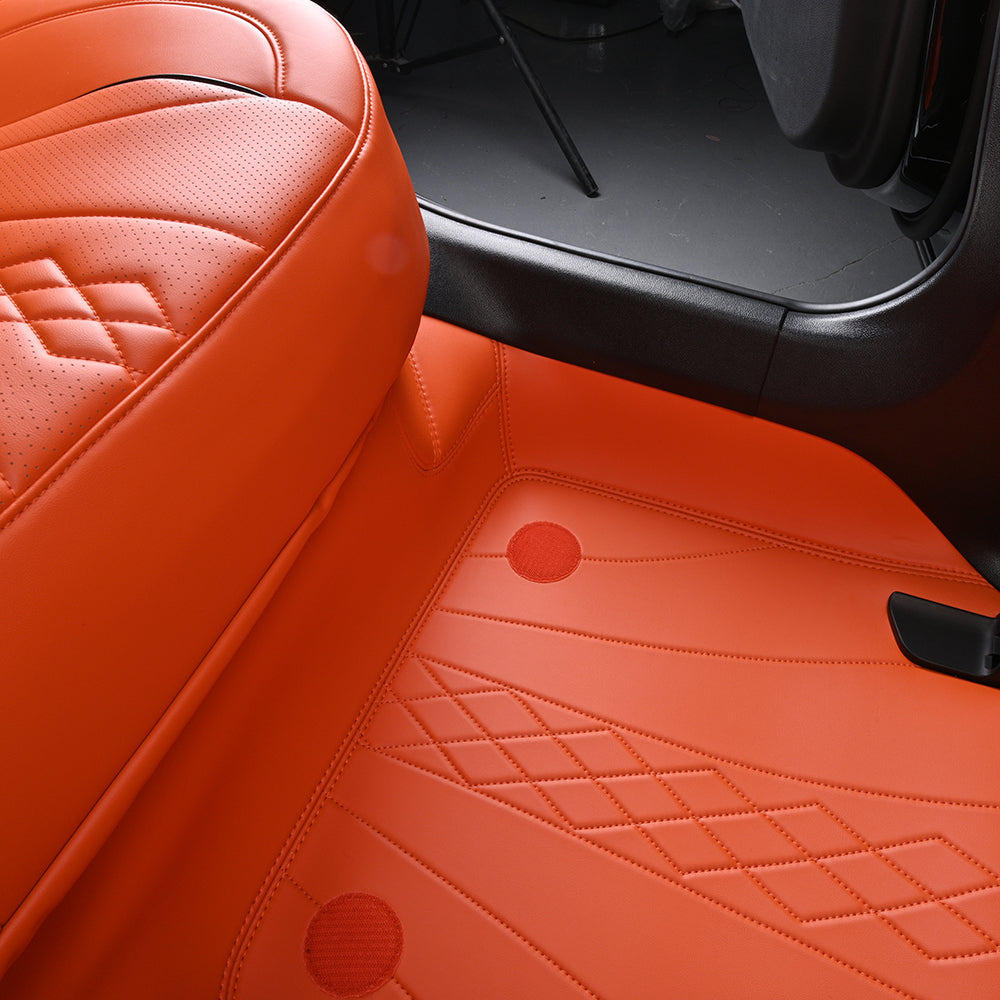 orange leather corner cover protector car floor mat car mat