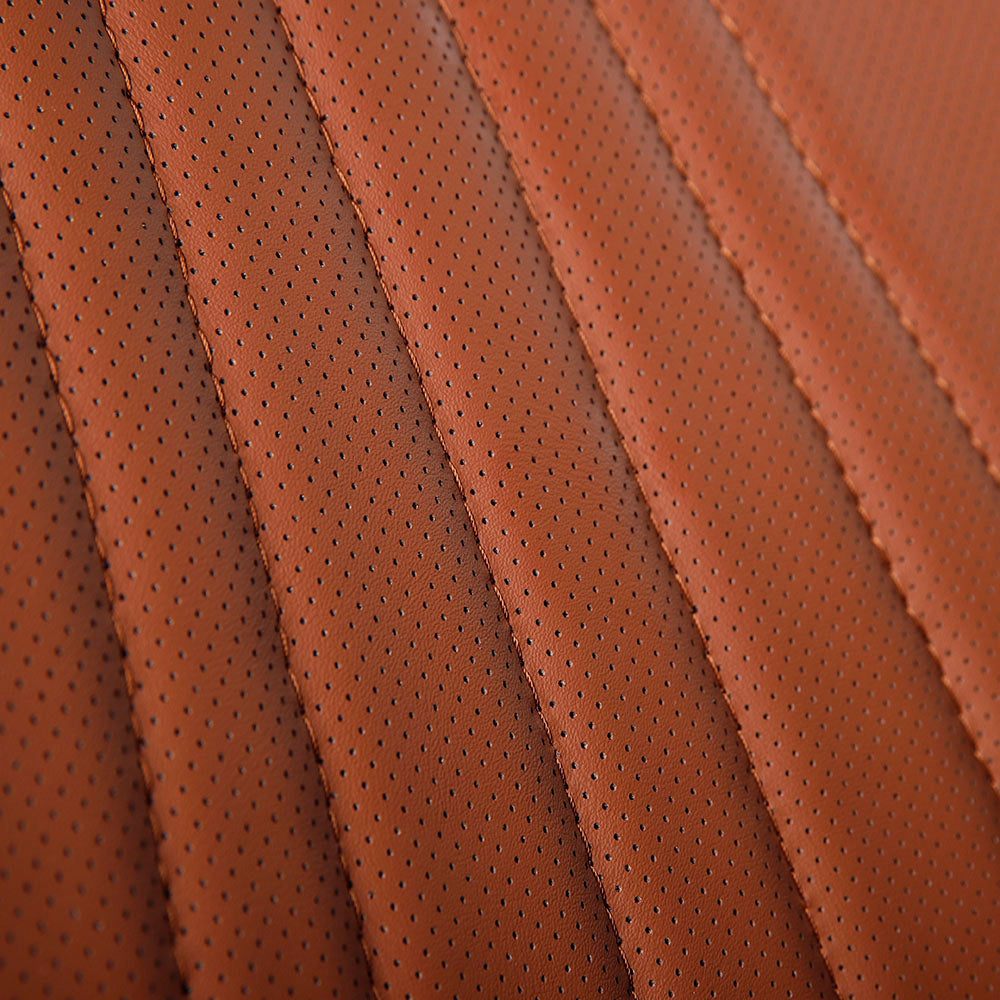 perforated ventilation brown leather car seat cover for bmw
