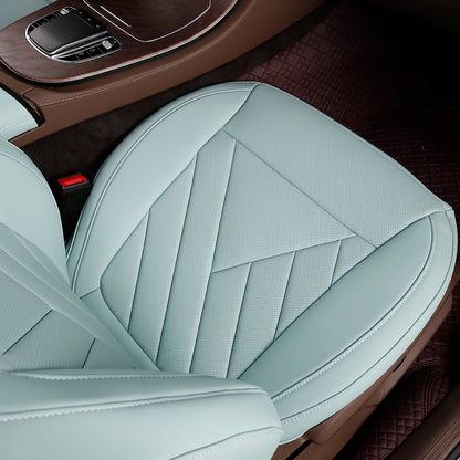perforated ventilation embroidery leather car seat cover for bmw
