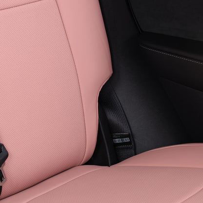 perforated ventilation pink nappa leather car seat cover for tesla