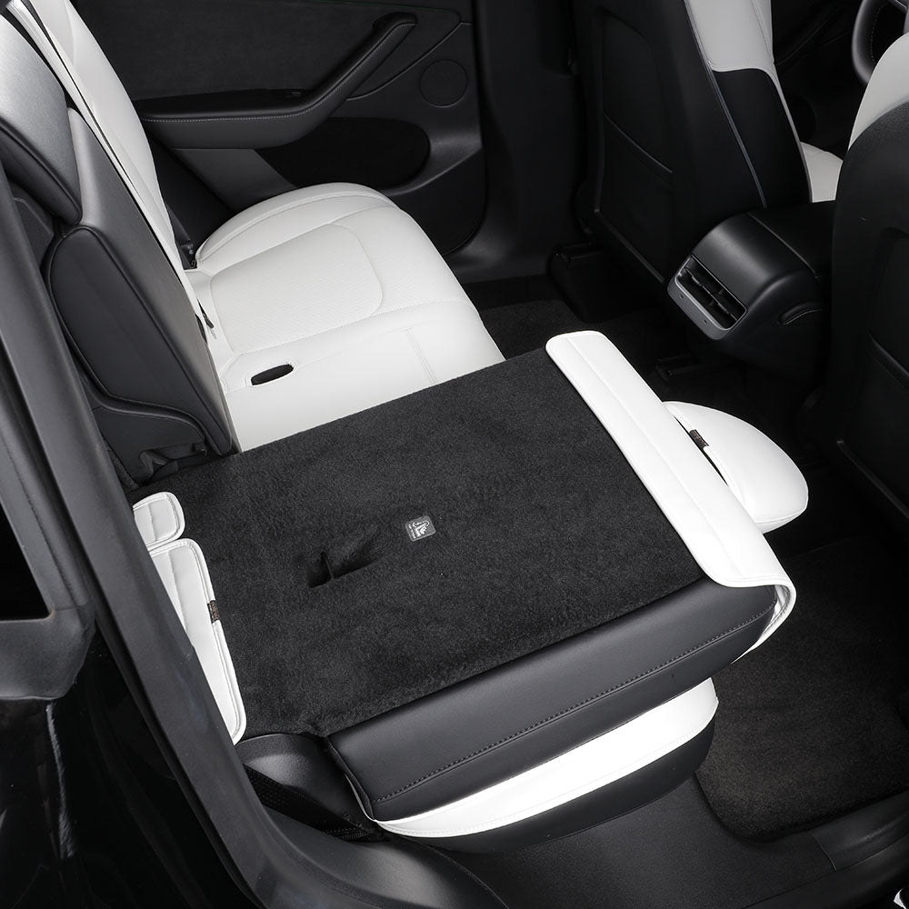 perforated ventilation white nappa leather for tesla 