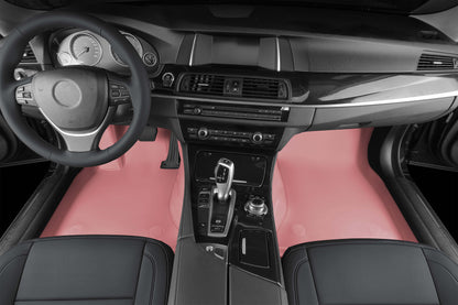 pink nappa leather bottom layer car mat for bmw