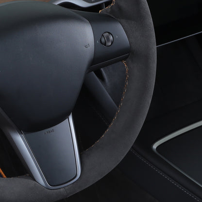 suede steering wheel cover for tesla