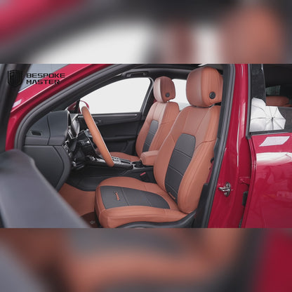 brown nappa leather houndstooth for porsche