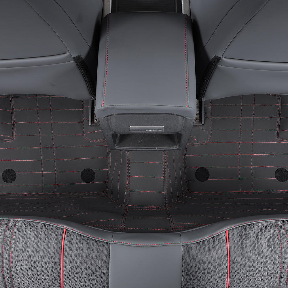 black nappa leather rear car floor mat for land rover