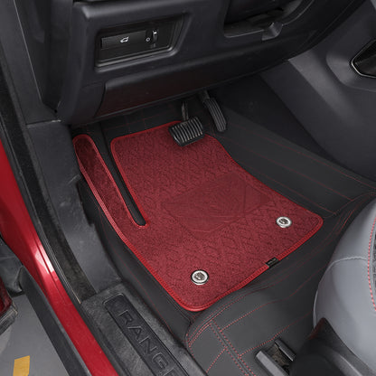 red driver fiber and leather car floor mat car mat