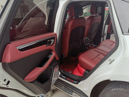 red leather front back seat cover for porsche macan