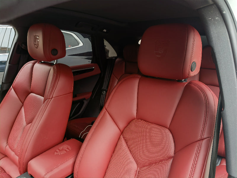 red leather front seat cover for porsche macan