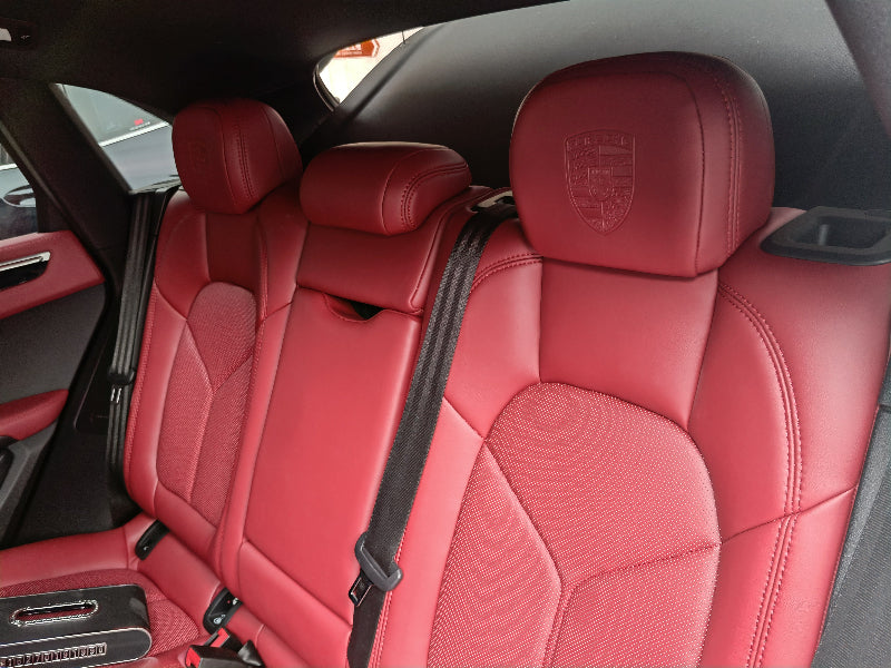 red leather rear car seat cover for porsche macan
