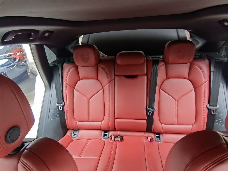 red leather rear seat cover for porsche macan