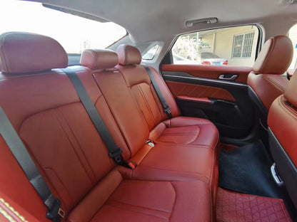 red nappa leather car seat cover for kia