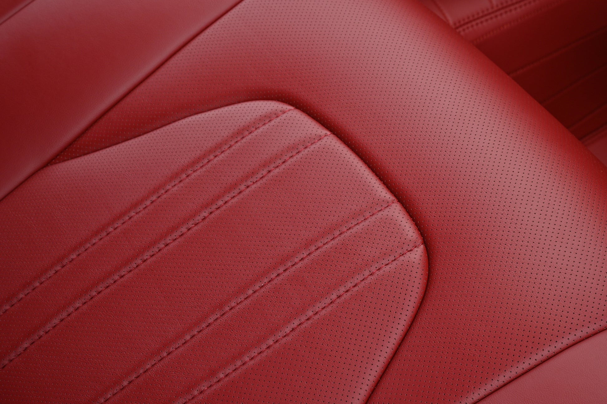 red nappa leather perforated ventilation seat cover for maserati