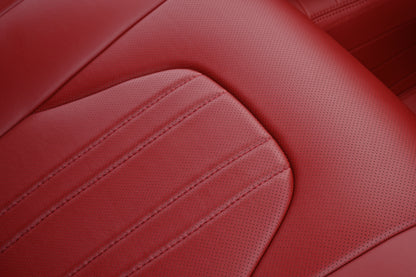 red nappa leather perforated ventilation seat cover for maserati
