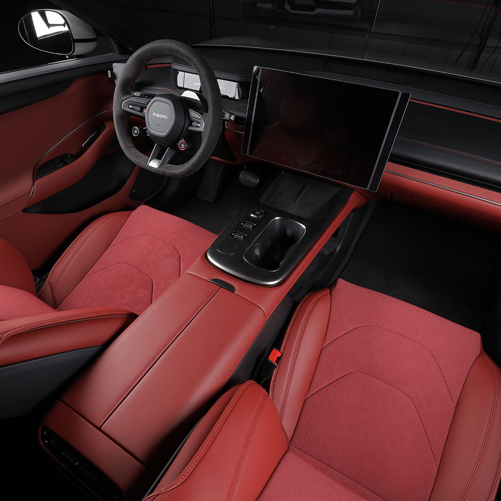 red synthetic leather car interior car seat cover for xiaomi