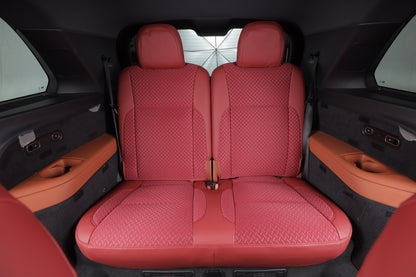 row nappa leather and silk fabric seat cover for nissan