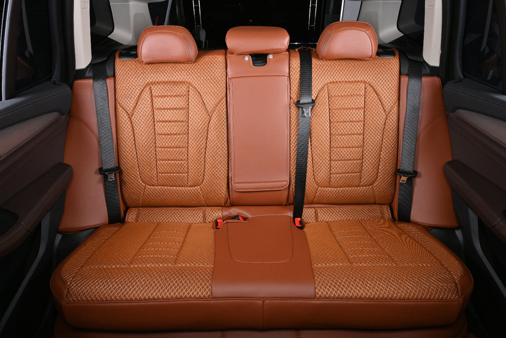 silk linen fabric and leather seat cover for bmw