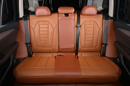 silk linen fabric and leather seat cover for bmw