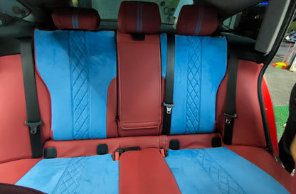 velevt suede fabric and leather rear seat cover for bmw X3 GT
