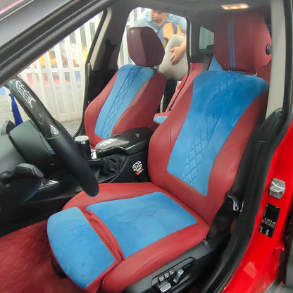 velevt suede fabric and leather seat cover for bmw X3 GT