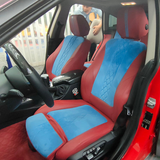 velevt suede fabric and leather seat cover for bmw X3 GT