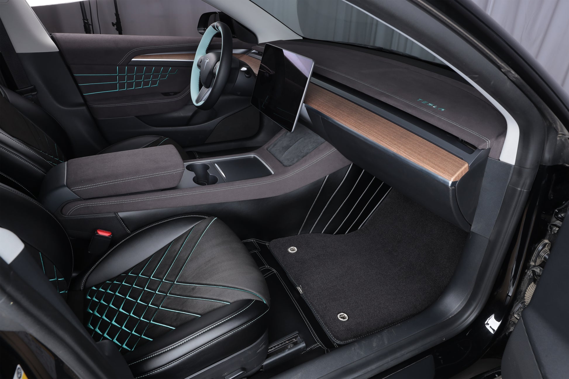 velvet suede car interior accessories for tesla