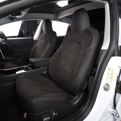 velvet suede fabric front car seat cover for tesla