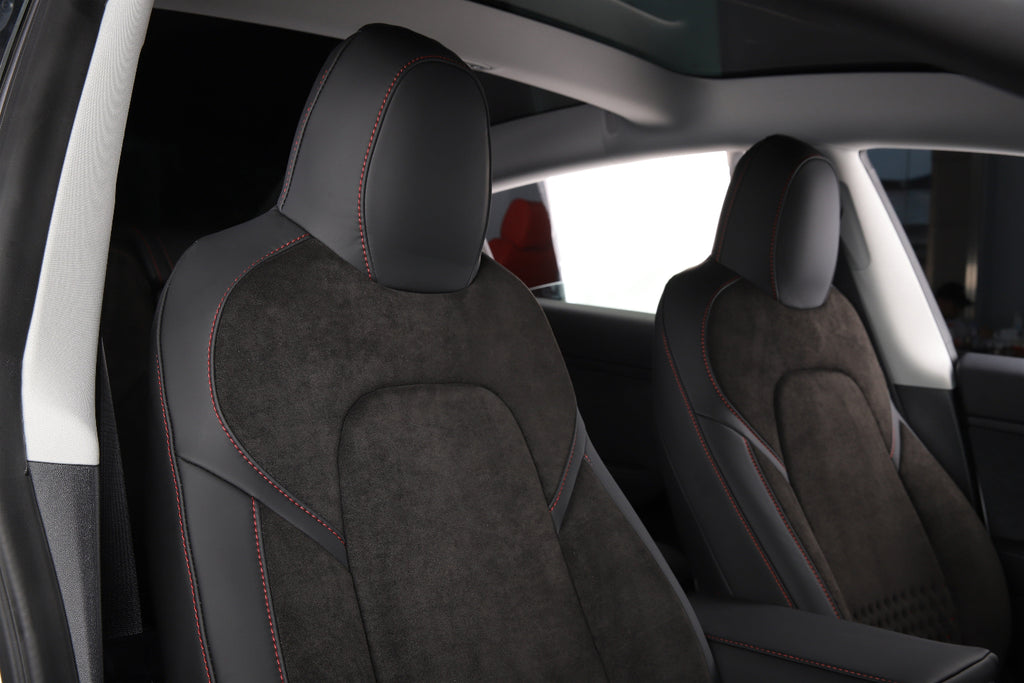 velvet suede fabric seat cover for tesla 