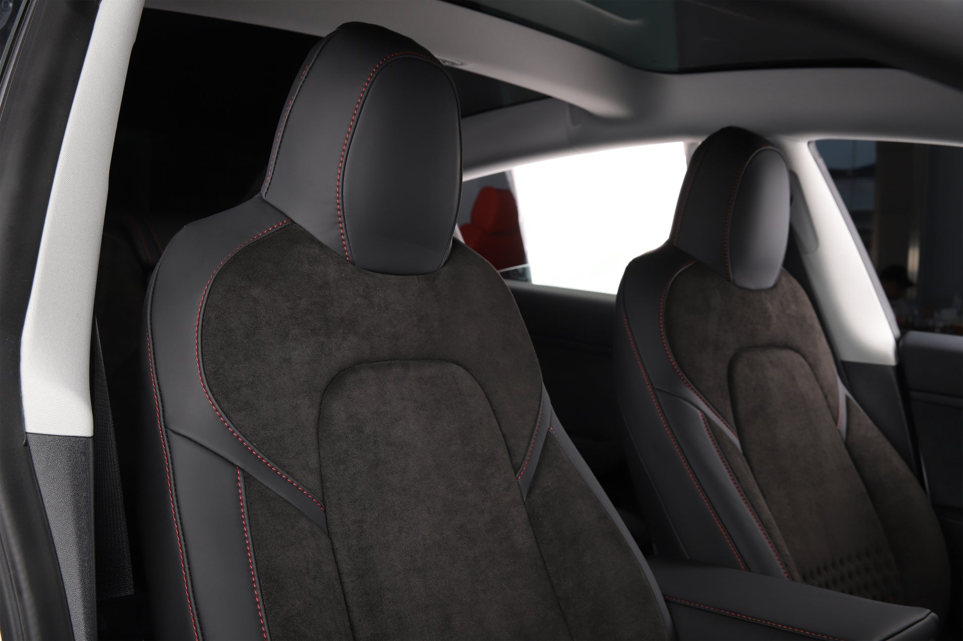 velvet suede fabric seat cover for tesla 