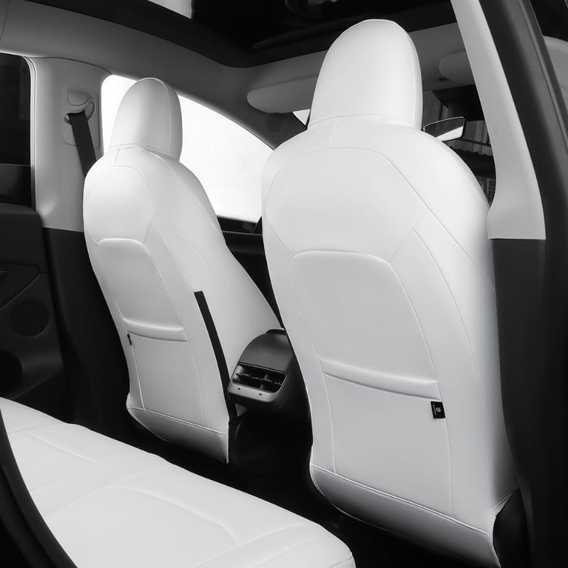 white leather back cover for tesla