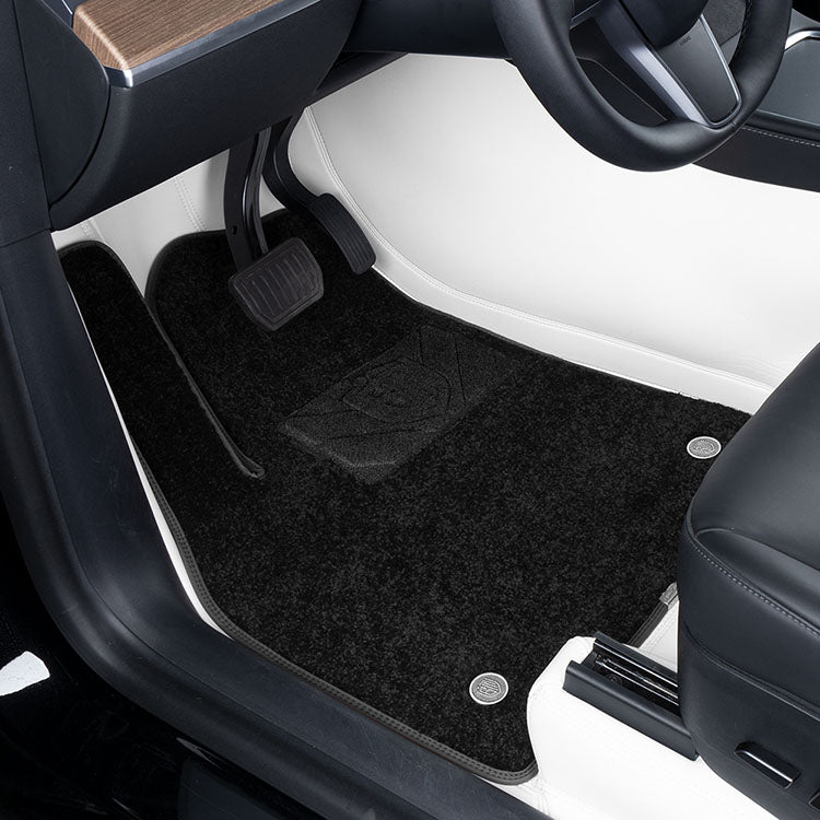 white nappa leather nylon carpets car floor mat