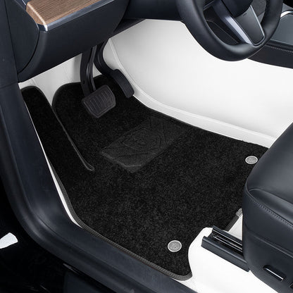white nappa leather nylon carpets car floor mat